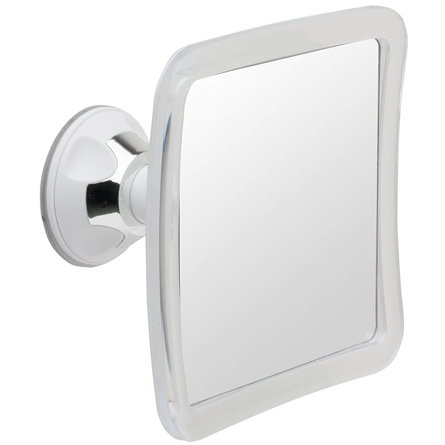 Mirrorvana Fogless Shower Mirror with Lock Suction-Cup, 6.3 x 6.3 Inch