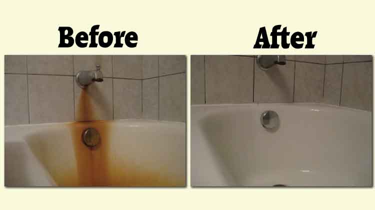 Remove Iron Rust From Bathroom Surfaces, How To Remove A Rust Stain From Bathtub